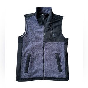 Under Armour Men Full-Zip Mission Boucle VEST Size Medium Black/Purple EUC